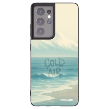 Picasee silikonowe czarne etui na Samsung Galaxy S21 Ultra 5G G998B - COLD AIR