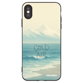 Picasee silikonowe czarne etui na Apple iPhone XS Max - COLD AIR