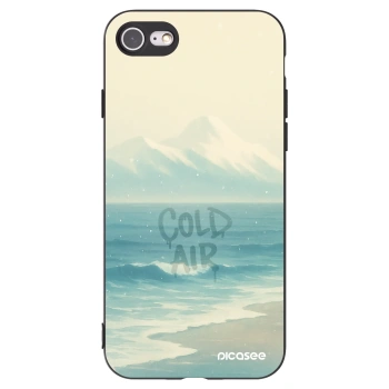 Picasee silikonowe czarne etui na Apple iPhone SE 2022 - COLD AIR