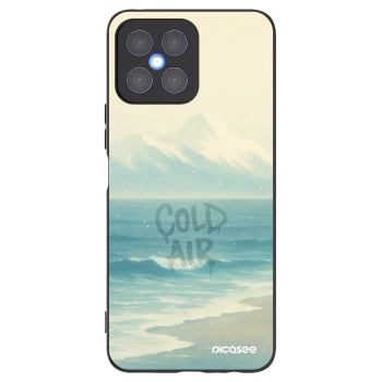 Picasee silikonowe czarne etui na Honor X8 4G - COLD AIR
