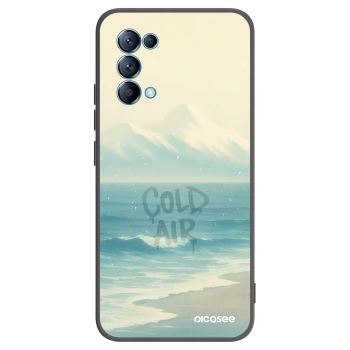 Picasee silikonowe czarne etui na OPPO A16s - COLD AIR