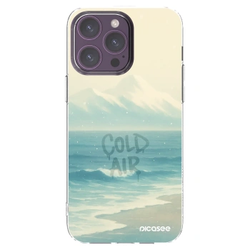 Picasee silikonowe przeźroczyste etui na Apple iPhone 14 Pro Max - COLD AIR