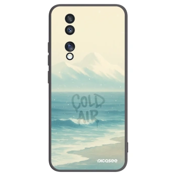Picasee silikonowe czarne etui na Honor 70 - COLD AIR