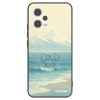 Picasee silikonowe czarne etui na Xiaomi Redmi Note 12 5G - COLD AIR