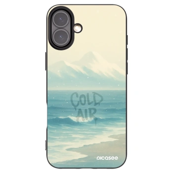 Picasee silikonowe czarne etui na Apple iPhone 16 Plus - COLD AIR