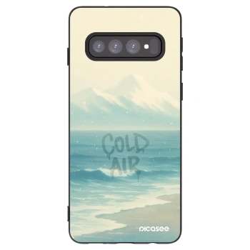 Picasee silikonowe czarne etui na Samsung Galaxy S10 G973 - COLD AIR