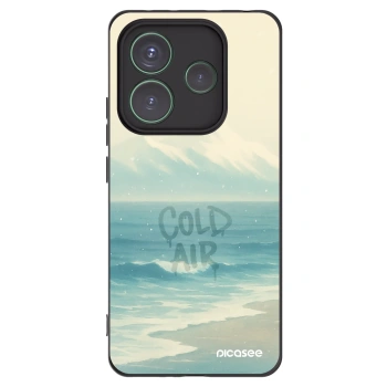 Picasee silikonowe czarne etui na Xiaomi Redmi Note 14 5G - COLD AIR