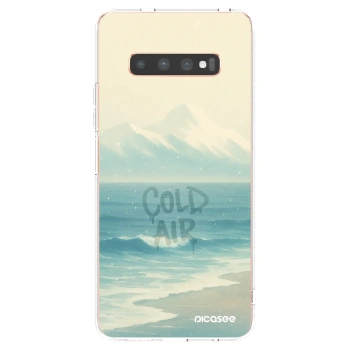 Picasee silikonowe przeźroczyste etui na Samsung Galaxy S10 Plus G975 - COLD AIR
