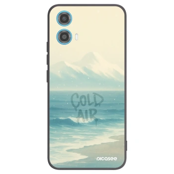 Picasee silikonowe czarne etui na Motorola Moto G34 5G - COLD AIR