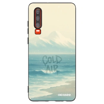 Picasee silikonowe czarne etui na Huawei P30 - COLD AIR