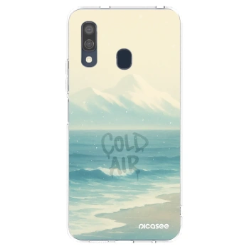 Picasee silikonowe przeźroczyste etui na Samsung Galaxy A40 A405F - COLD AIR