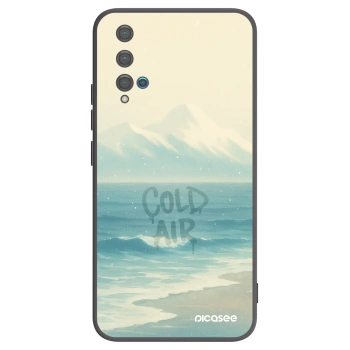 Picasee silikonowe czarne etui na Huawei Nova 5T - COLD AIR