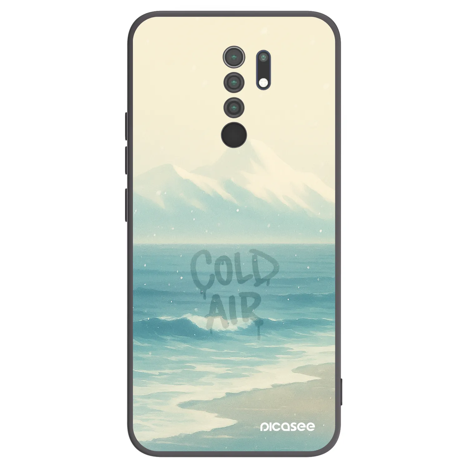 Picasee silikonowe czarne etui na Xiaomi Redmi 9 - COLD AIR