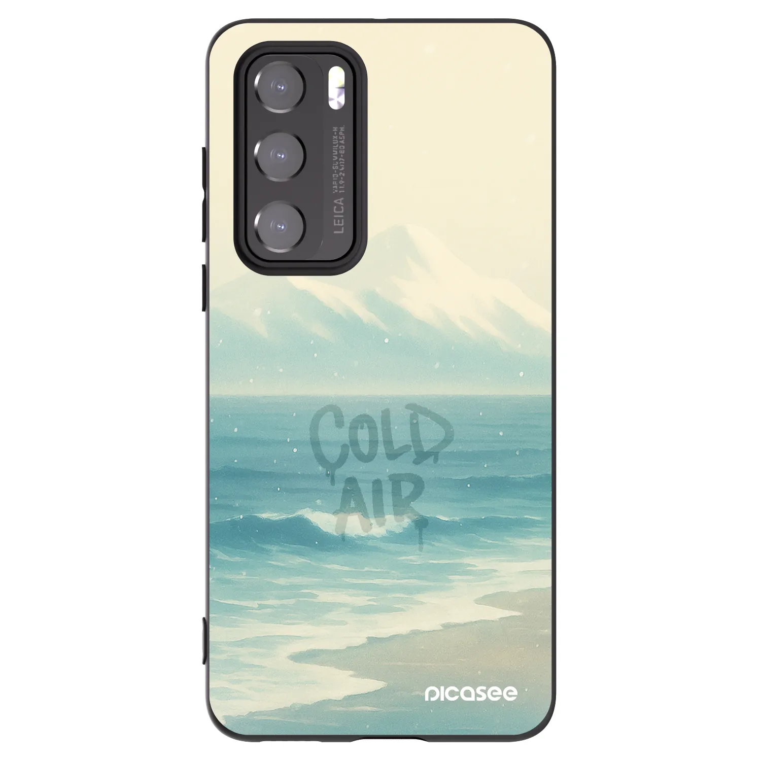 Picasee silikonowe czarne etui na Huawei P40 - COLD AIR