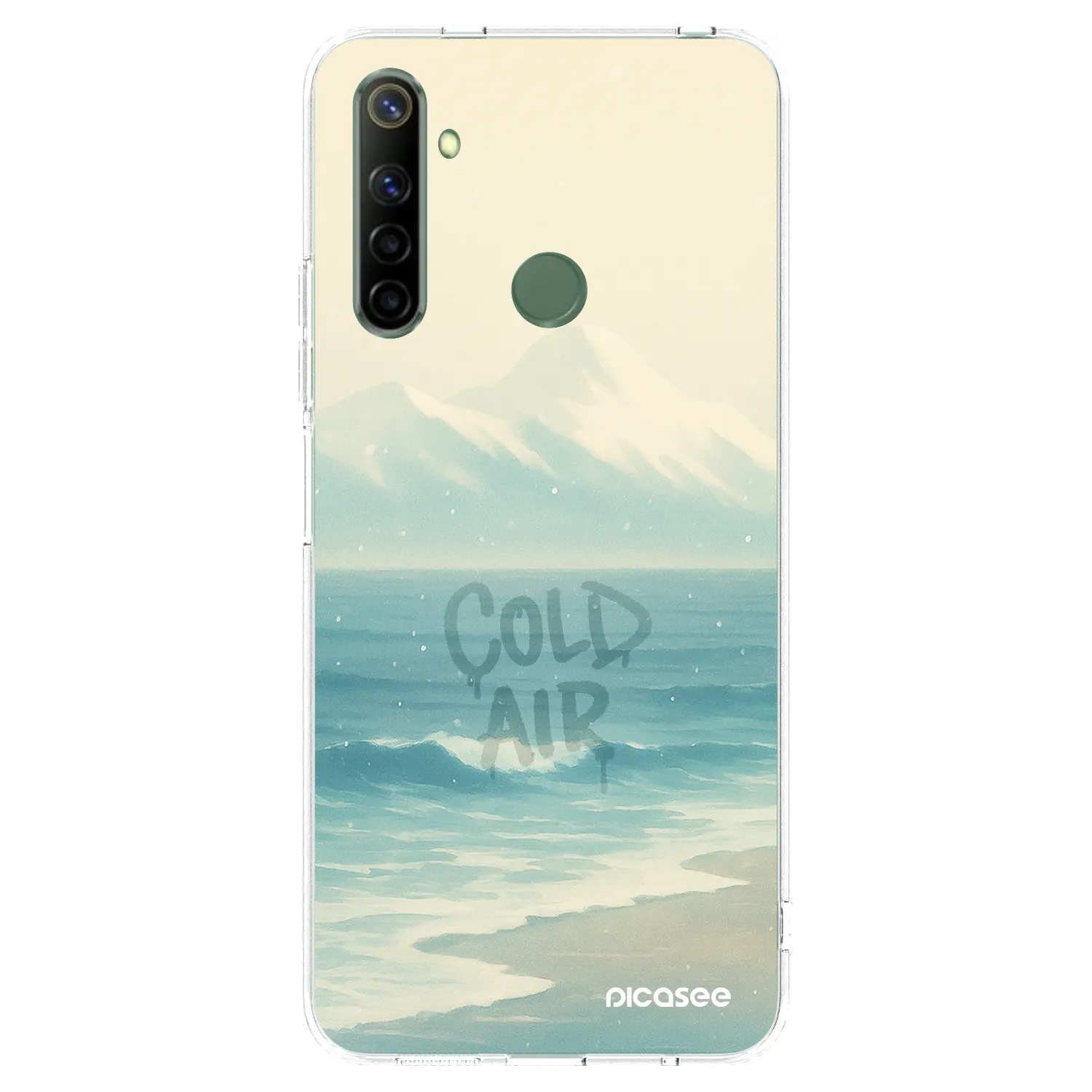 Picasee silikonowe przeźroczyste etui na Realme 5 - COLD AIR