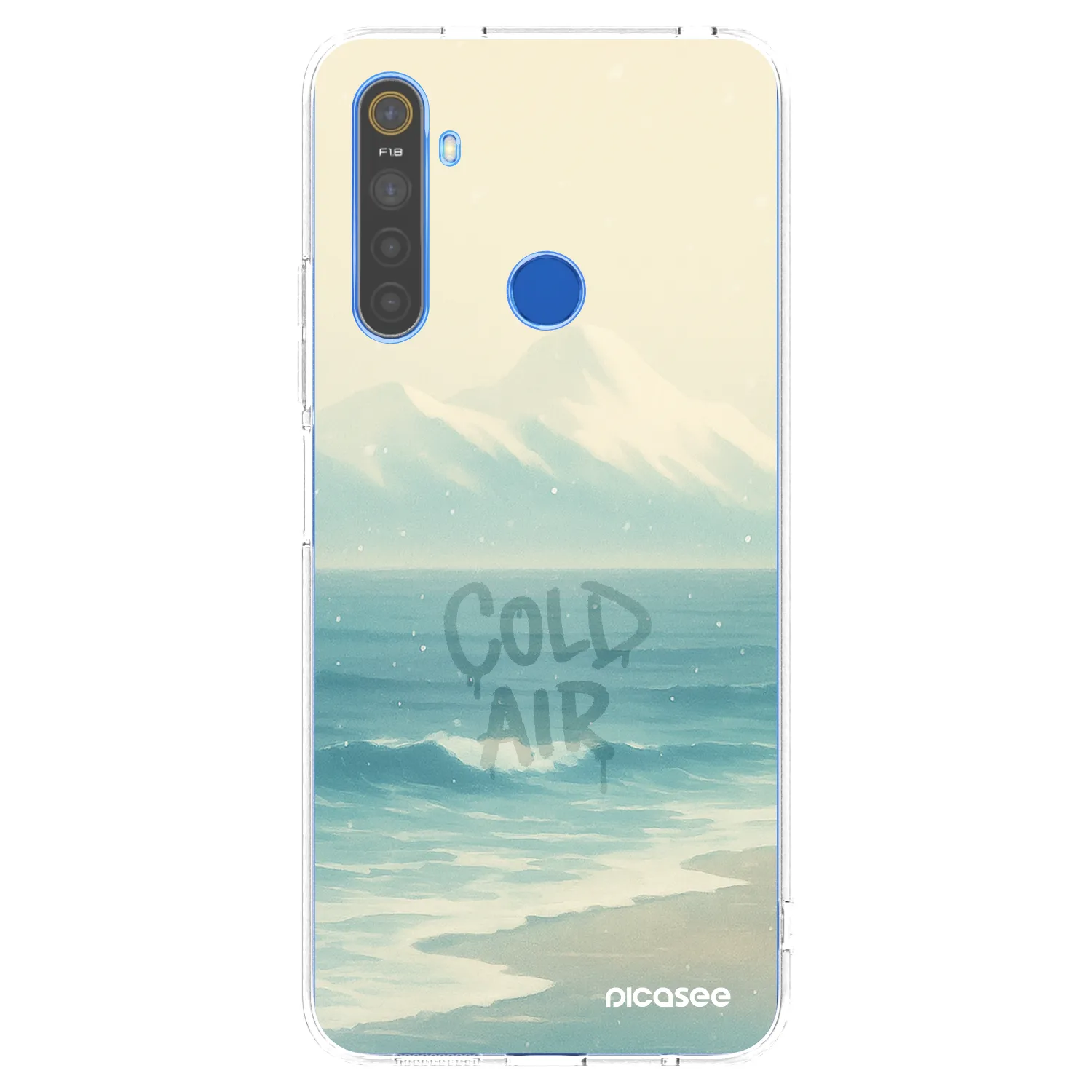 Picasee silikonowe przeźroczyste etui na Realme 5 - COLD AIR