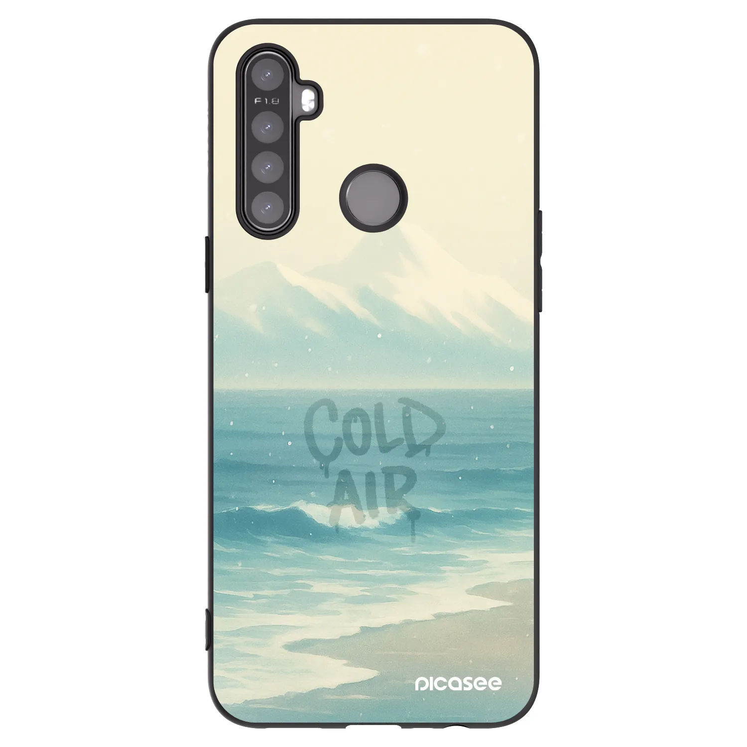 Picasee silikonowe czarne etui na Realme 5 - COLD AIR