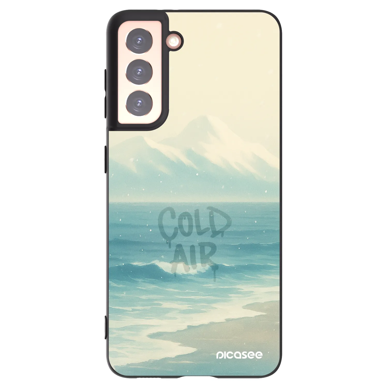 Picasee silikonowe czarne etui na Samsung Galaxy S21 5G G991B - COLD AIR