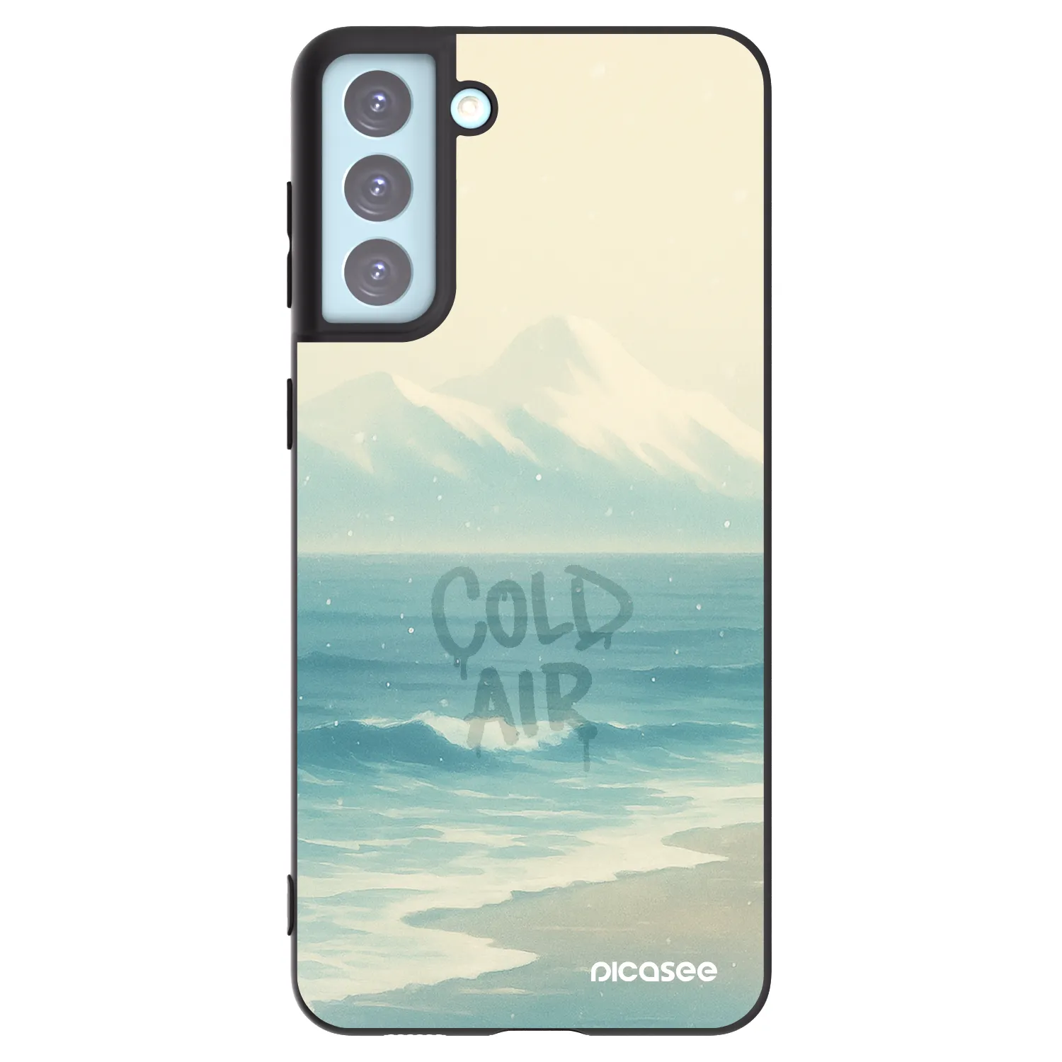 Picasee silikonowe czarne etui na Samsung Galaxy S21+ 5G G996F - COLD AIR