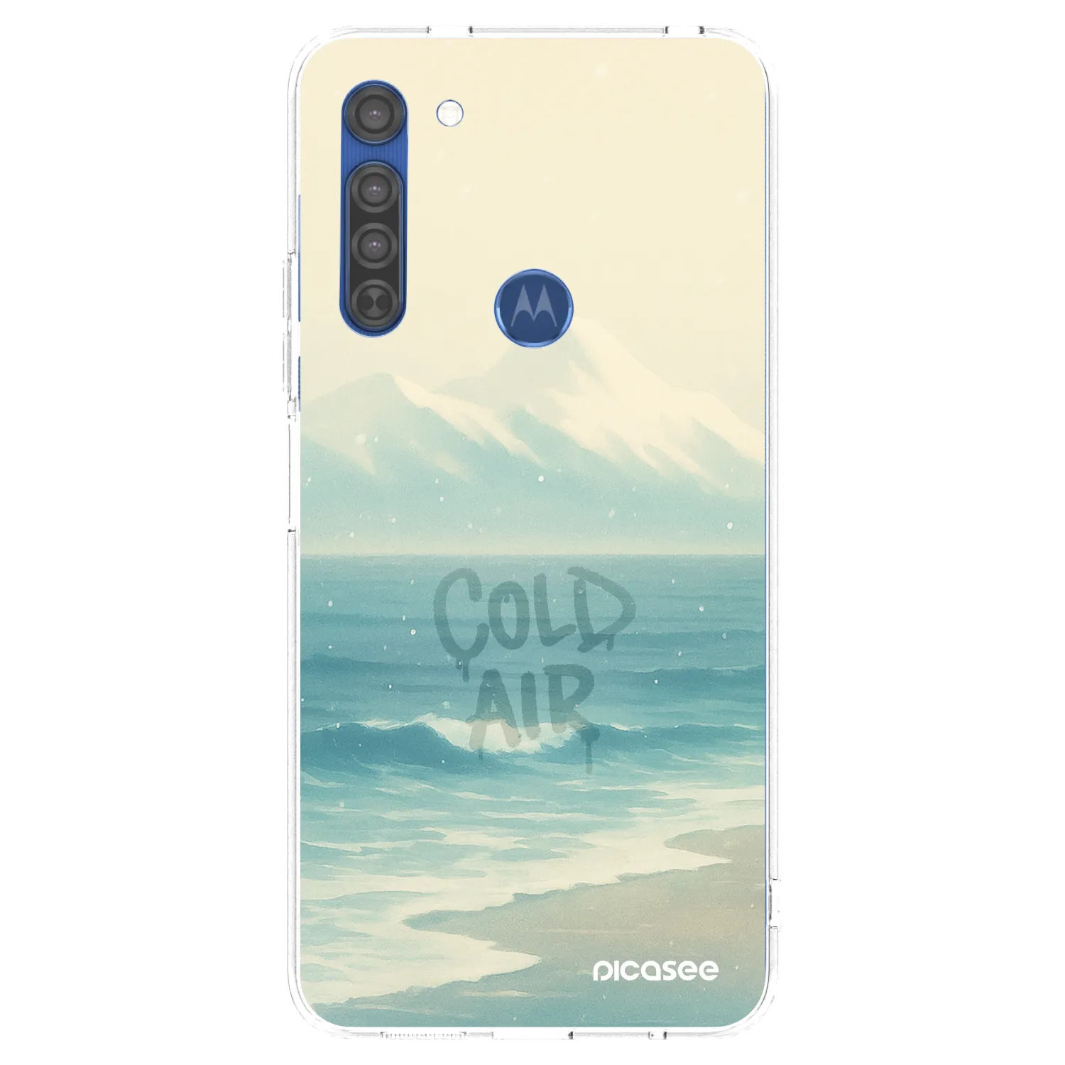 Picasee silikonowe przeźroczyste etui na Motorola Moto G8 - COLD AIR