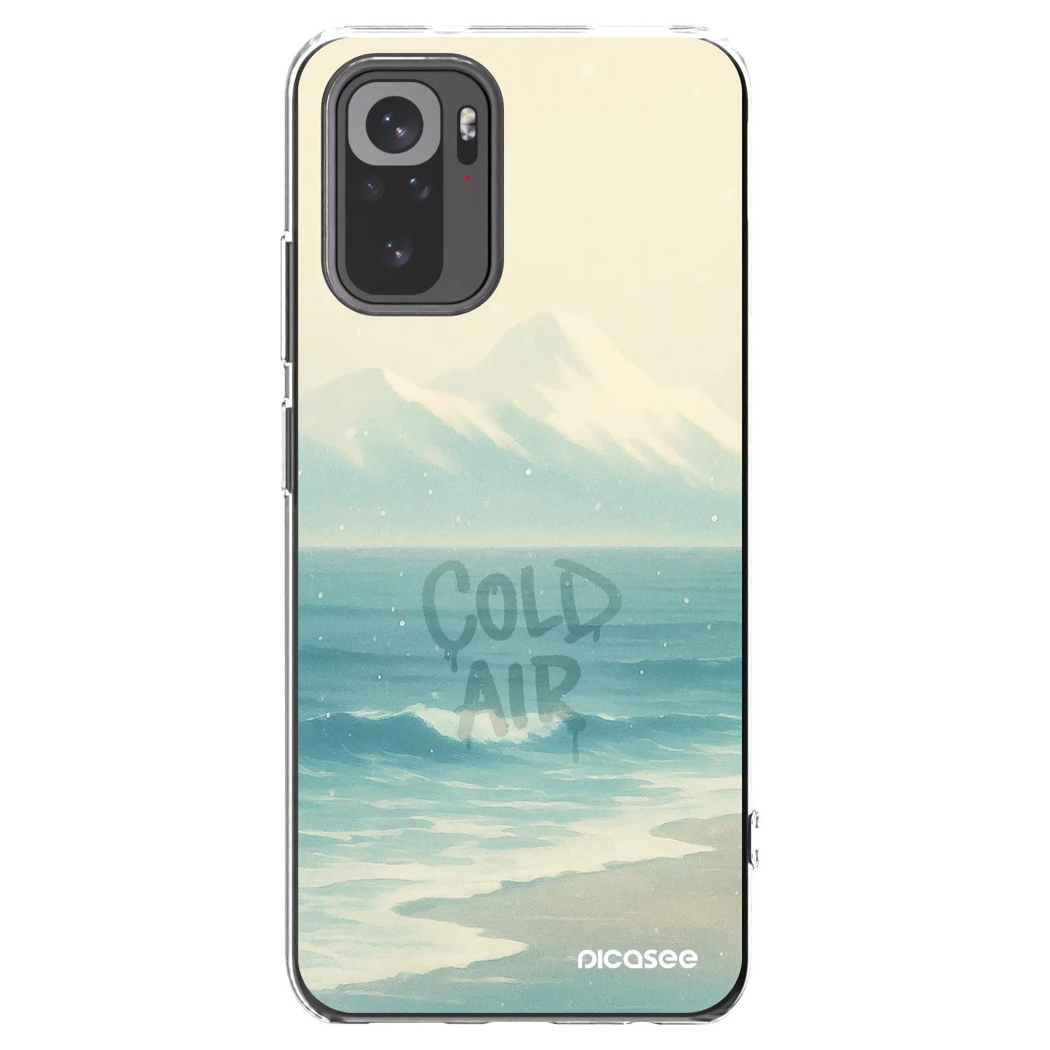Picasee silikonowe przeźroczyste etui na Xiaomi Redmi Note 10 - COLD AIR