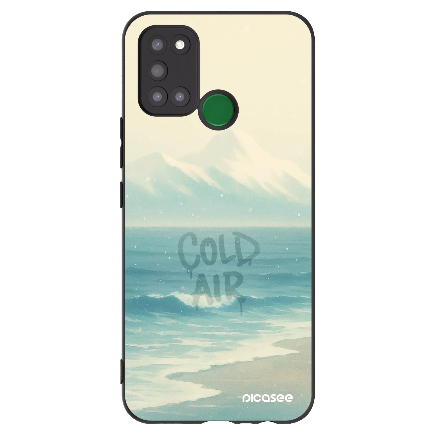 Picasee silikonowe czarne etui na Realme 7i - COLD AIR