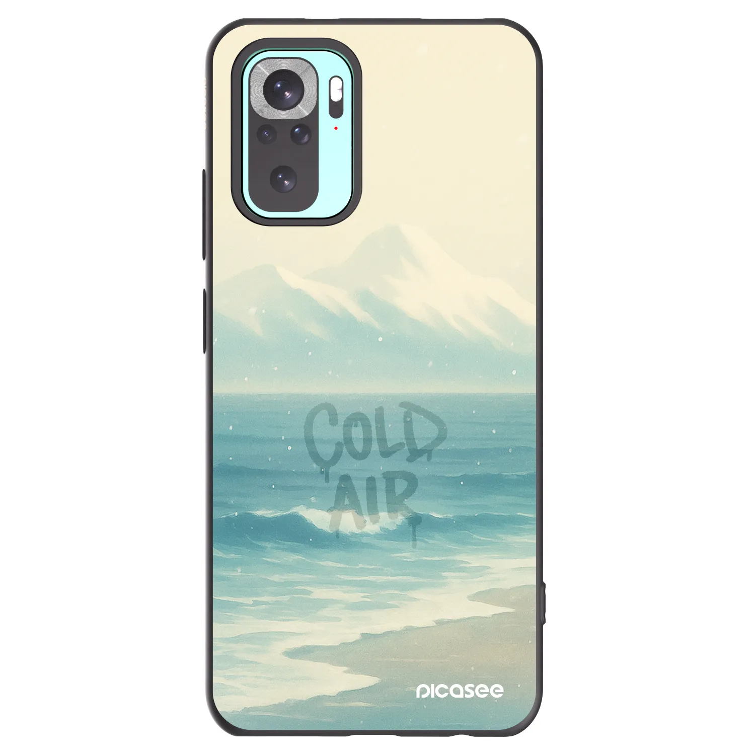 Picasee silikonowe czarne etui na Xiaomi Redmi Note 10 Pro - COLD AIR