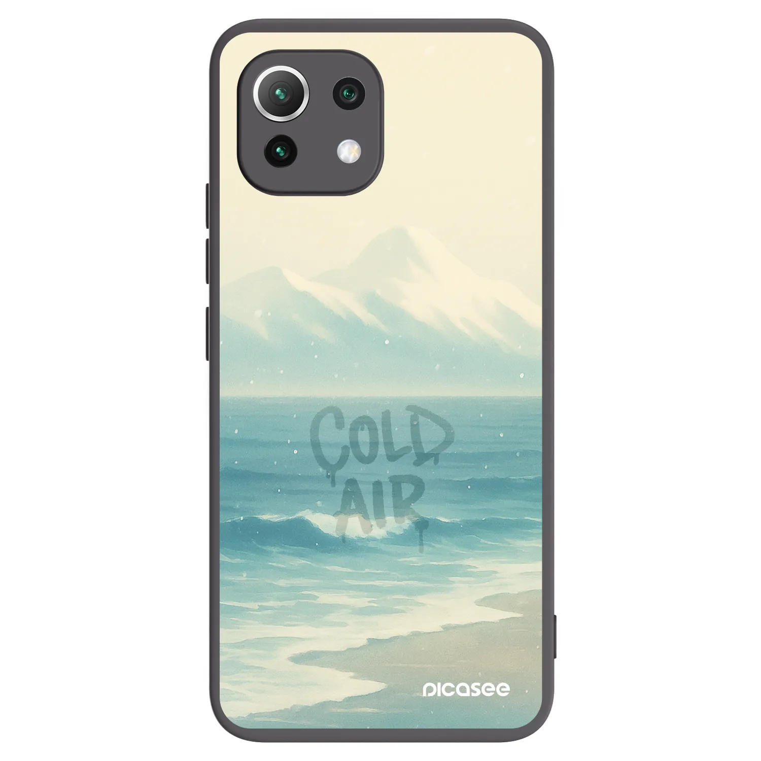 Picasee silikonowe czarne etui na Xiaomi Mi 11 Lite - COLD AIR