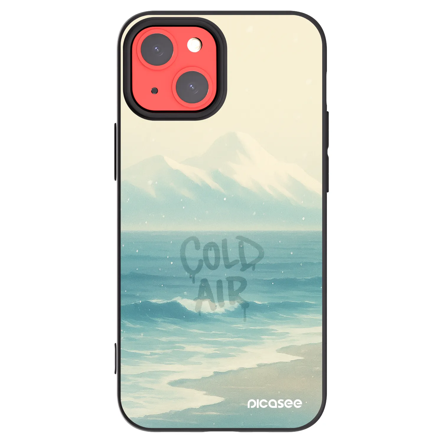 Picasee silikonowe czarne etui na Apple iPhone 13 mini - COLD AIR