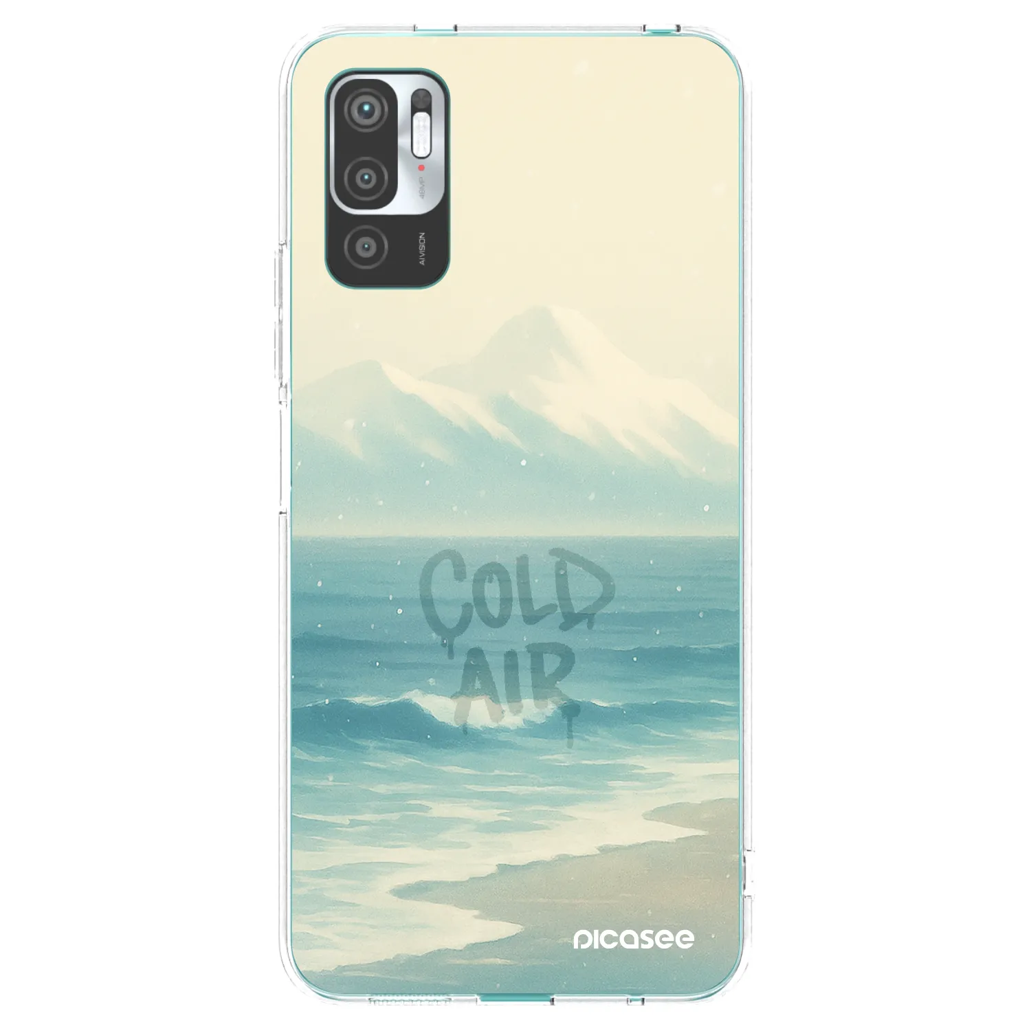 Picasee silikonowe przeźroczyste etui na Xiaomi Redmi Note 10 5G - COLD AIR