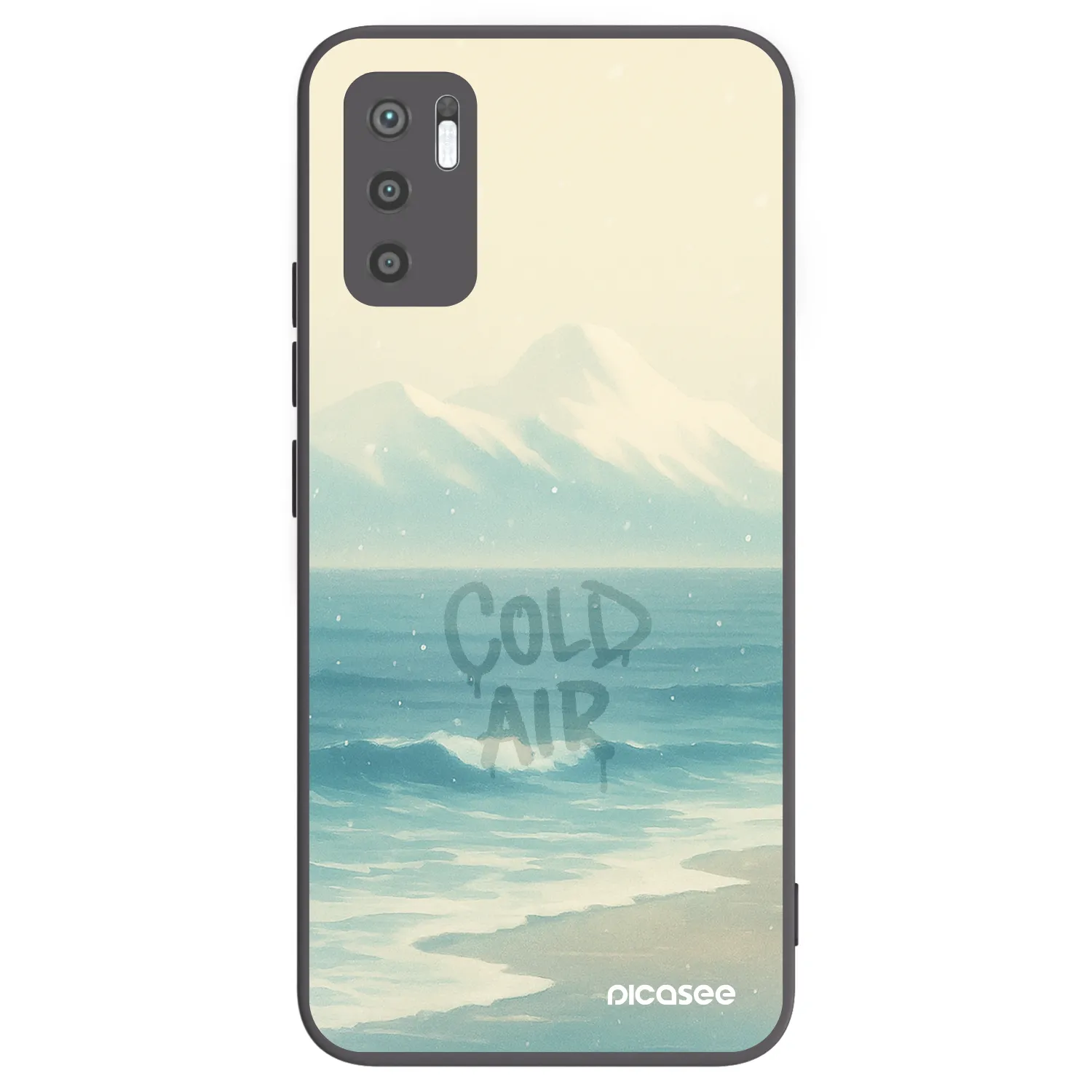 Picasee silikonowe czarne etui na Xiaomi Redmi Note 10 5G - COLD AIR