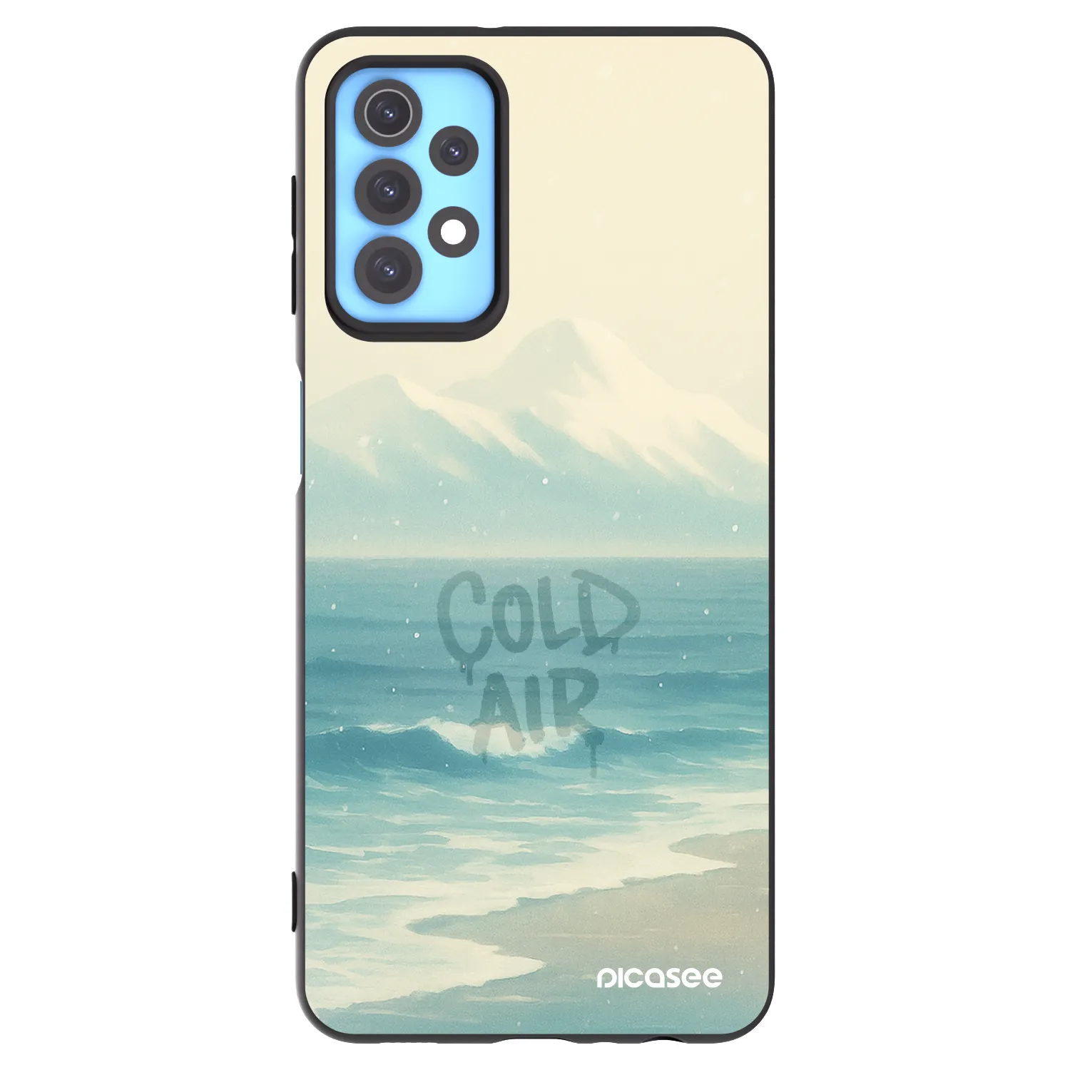 Picasee silikonowe czarne etui na Samsung Galaxy A32 4G SM-A325F - COLD AIR