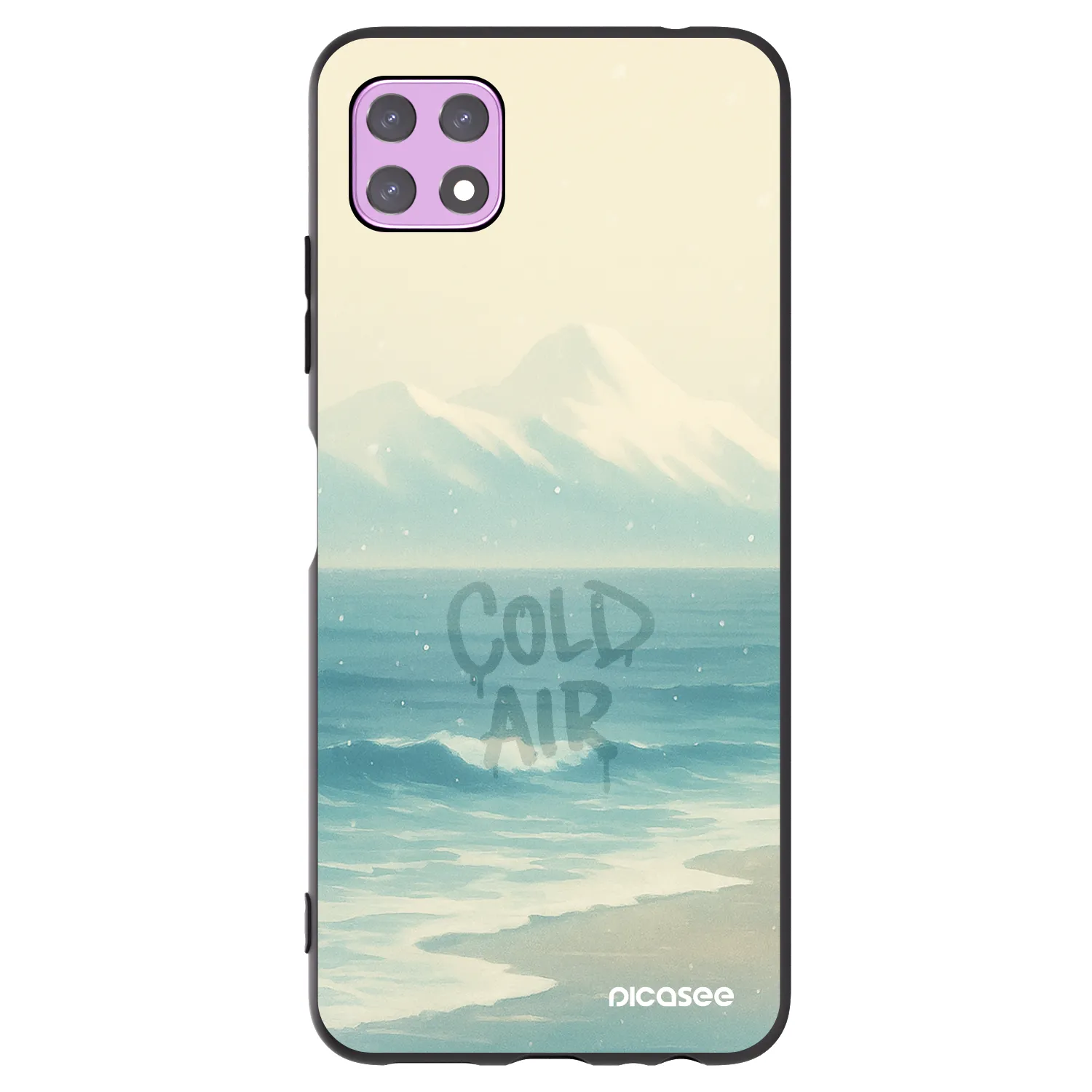 Picasee silikonowe czarne etui na Samsung Galaxy A22 A226B 5G - COLD AIR
