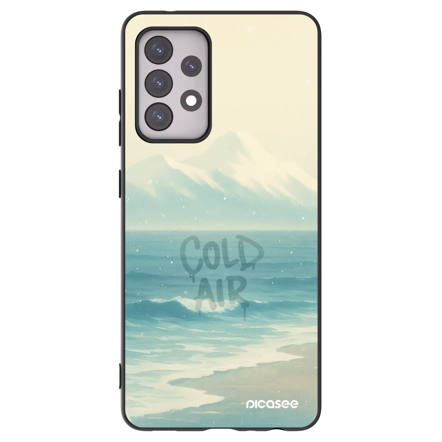 Picasee silikonowe czarne etui na Samsung Galaxy A52s 5G A528B - COLD AIR