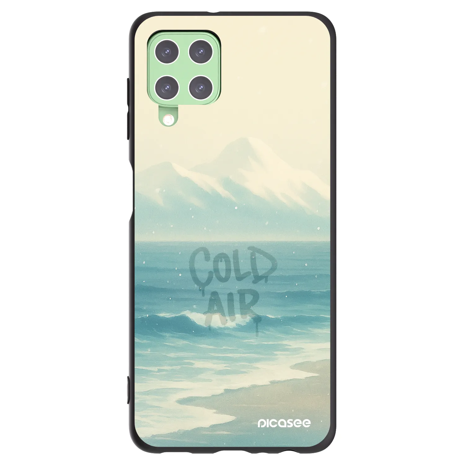 Picasee silikonowe czarne etui na Samsung Galaxy A22 A225F 4G - COLD AIR