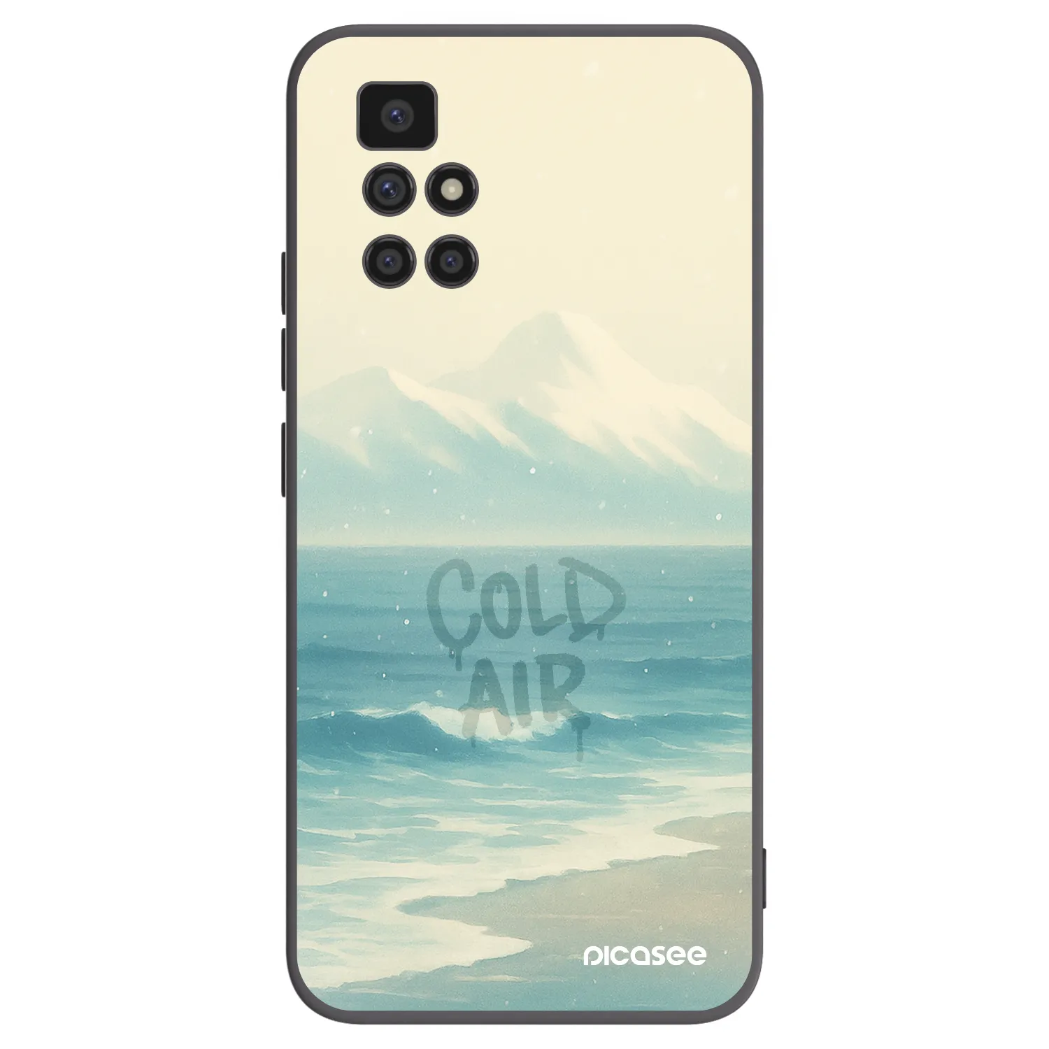 Picasee silikonowe czarne etui na Xiaomi Redmi 10 - COLD AIR