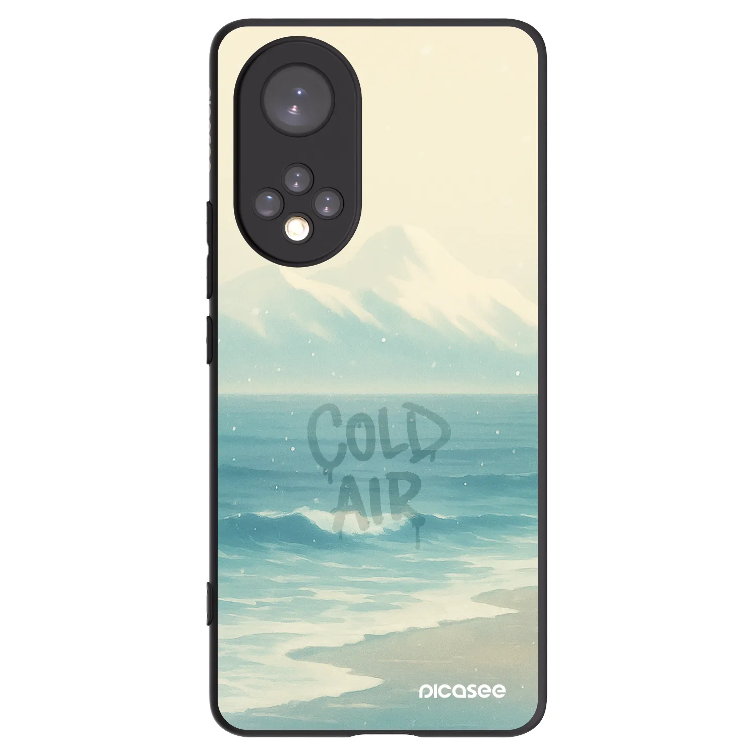 Picasee silikonowe czarne etui na Honor 50 5G - COLD AIR