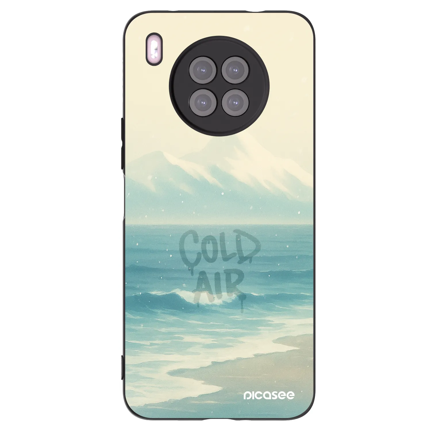 Picasee silikonowe czarne etui na Huawei Nova 8i - COLD AIR