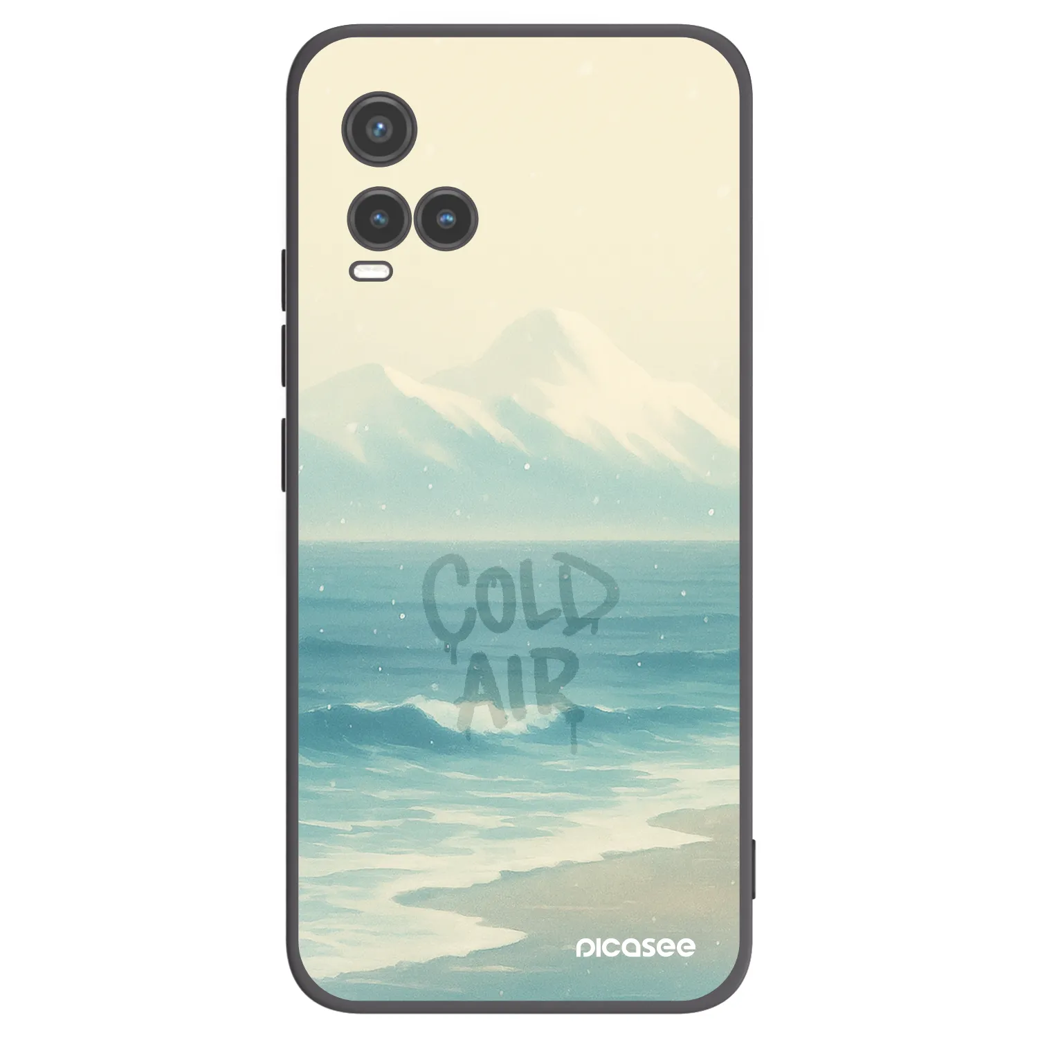 Picasee silikonowe czarne etui na Vivo Y33s - COLD AIR