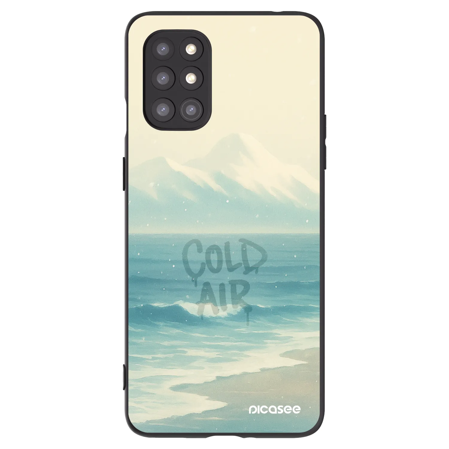 Picasee silikonowe czarne etui na OnePlus 8T - COLD AIR