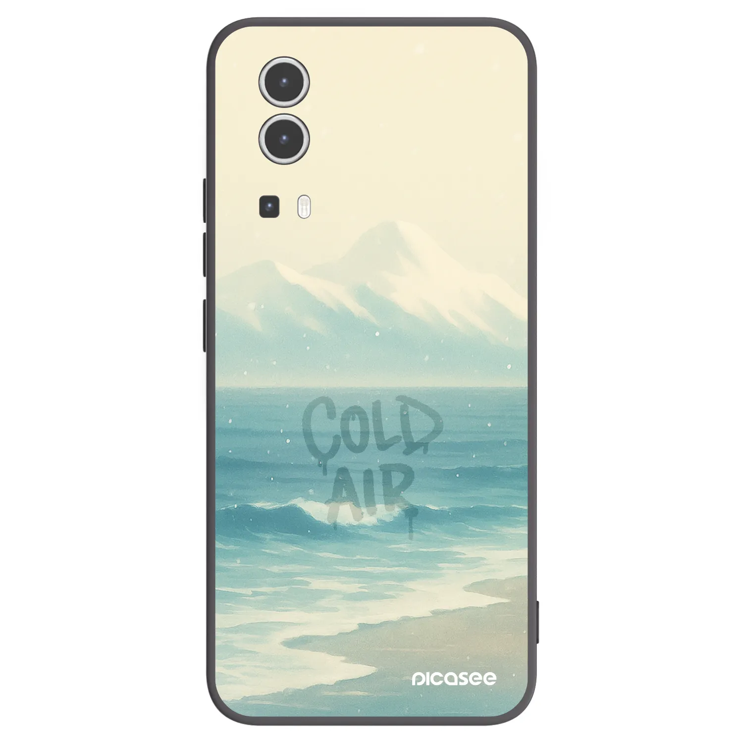 Picasee silikonowe czarne etui na Vivo Y72 5G - COLD AIR