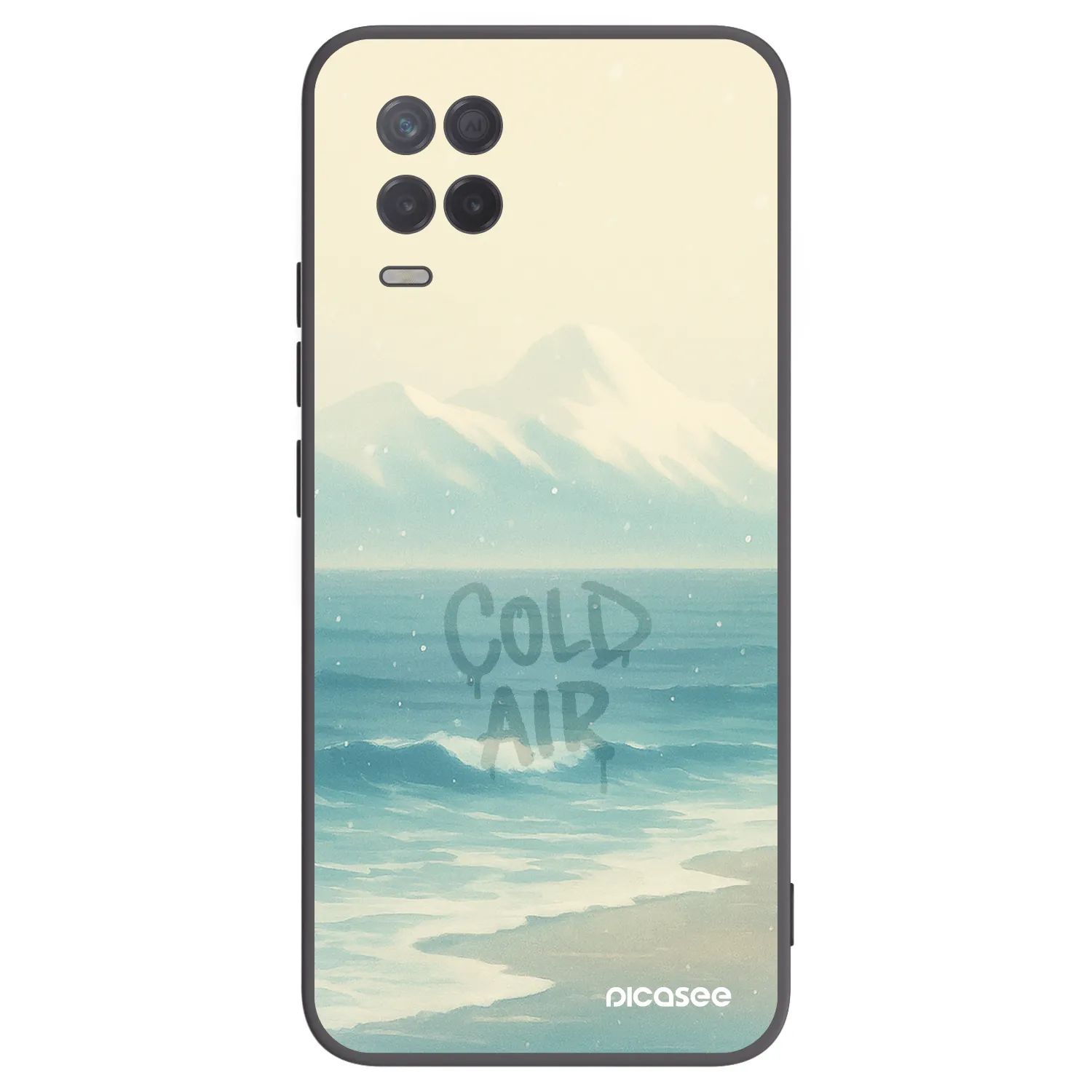 Picasee silikonowe czarne etui na Realme 8 5G - COLD AIR