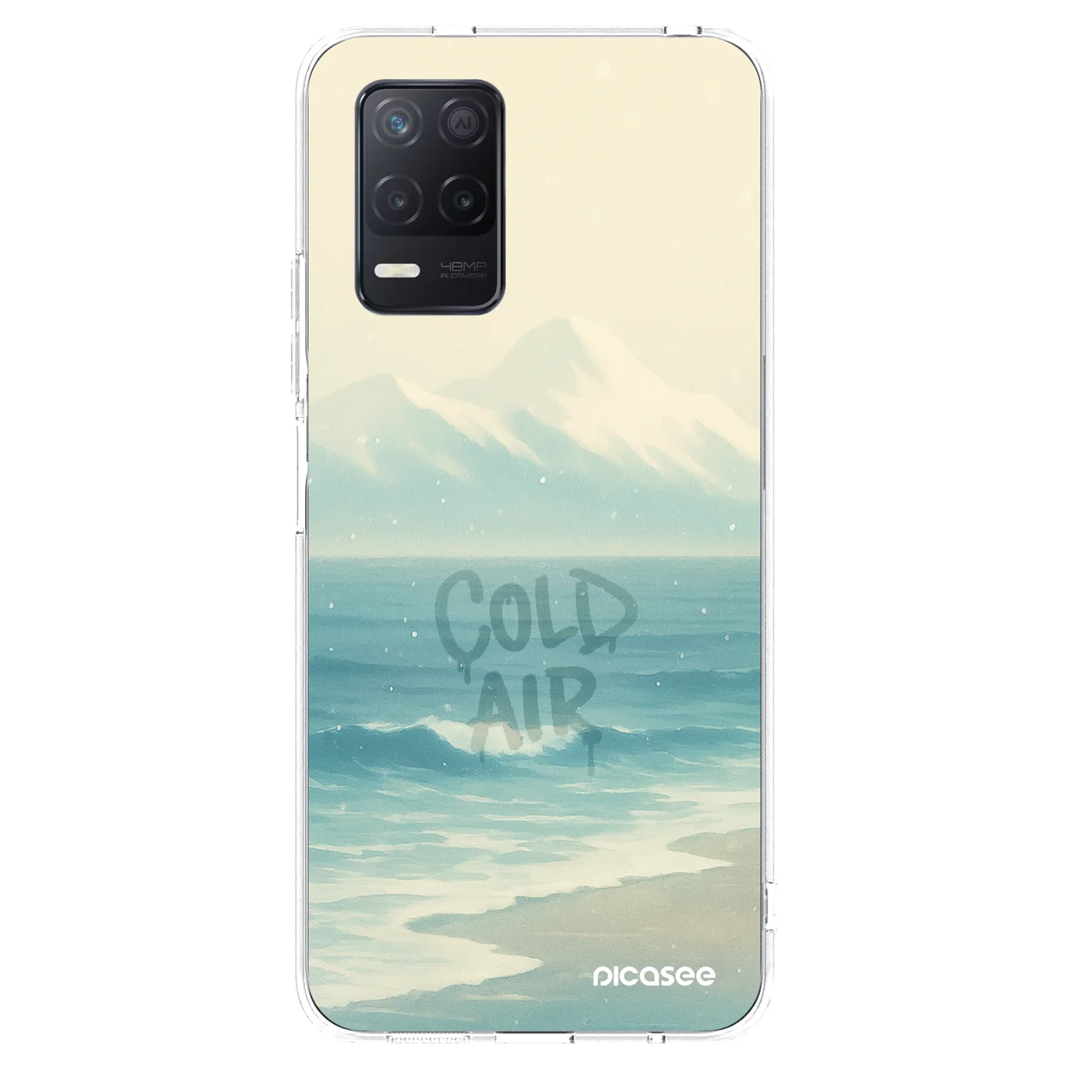 Picasee silikonowe przeźroczyste etui na Realme 8 5G - COLD AIR