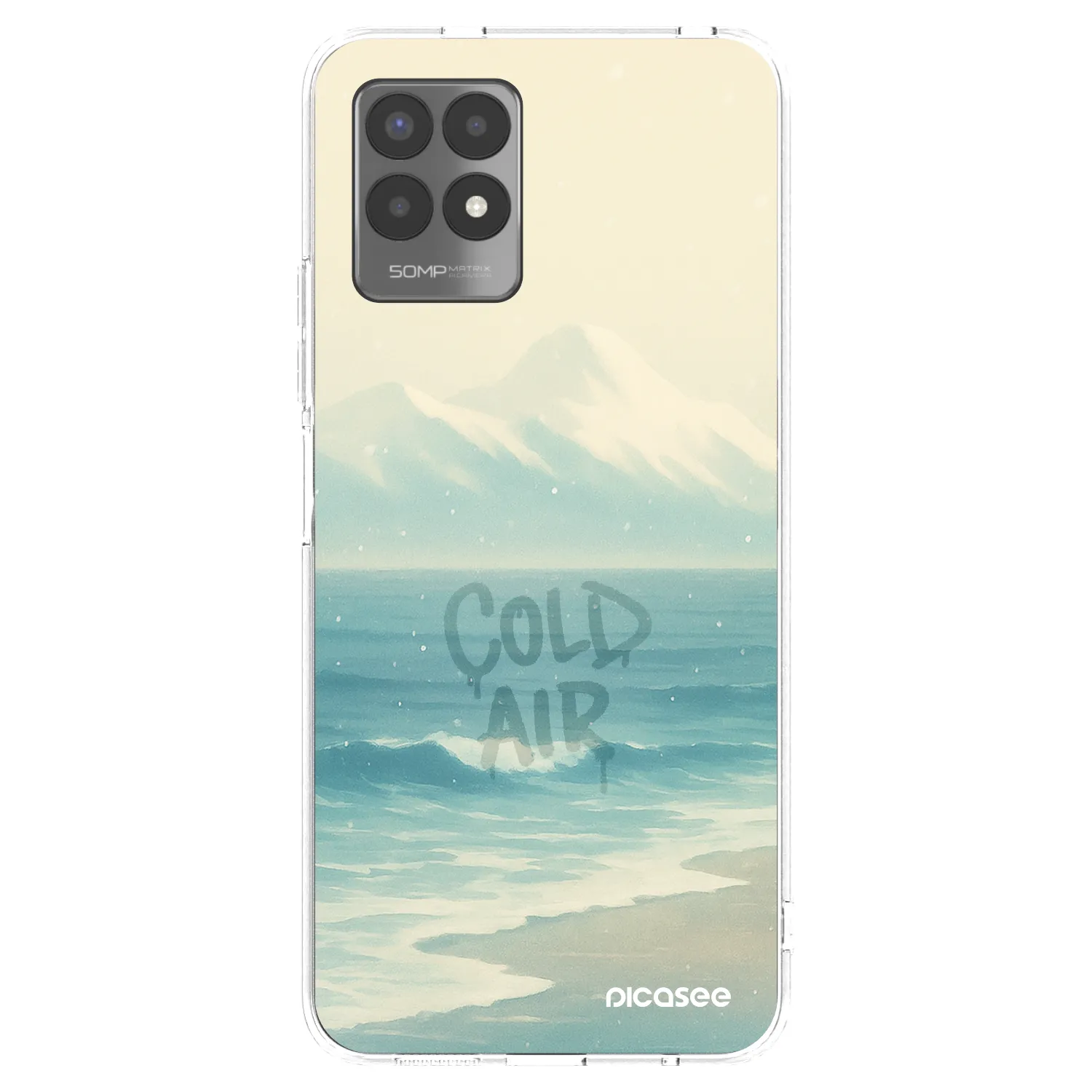 Picasee silikonowe przeźroczyste etui na Realme 8i - COLD AIR