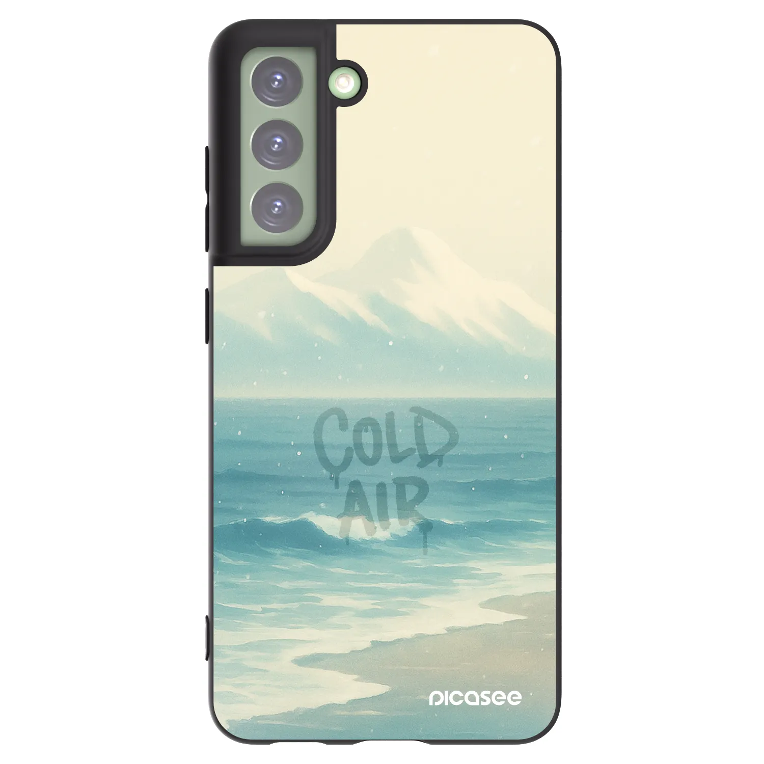 Picasee silikonowe czarne etui na Samsung Galaxy S21 FE 5G - COLD AIR
