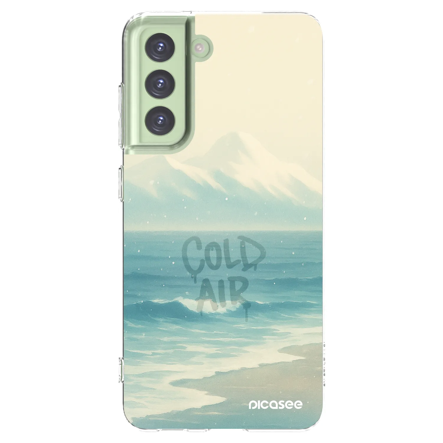 Picasee silikonowe przeźroczyste etui na Samsung Galaxy S21 FE 5G - COLD AIR