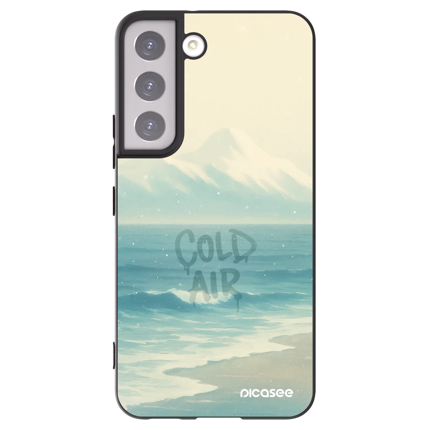 Picasee silikonowe czarne etui na Samsung Galaxy S22 5G - COLD AIR