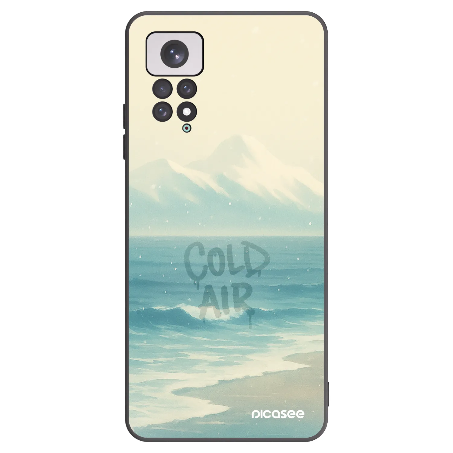 Picasee silikonowe czarne etui na Xiaomi Redmi Note 11 - COLD AIR