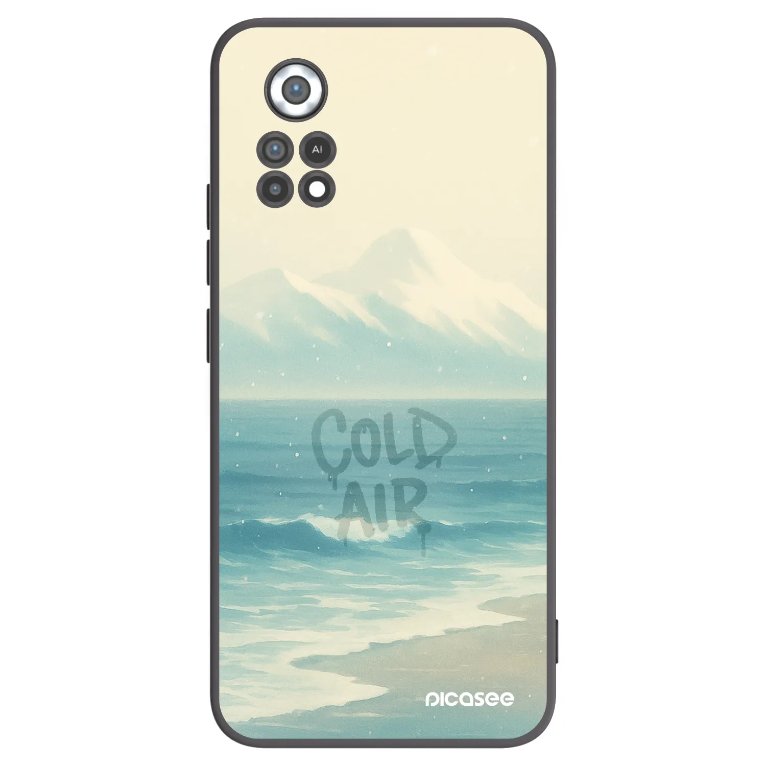 Picasee silikonowe czarne etui na Xiaomi Poco X4 Pro 5G - COLD AIR