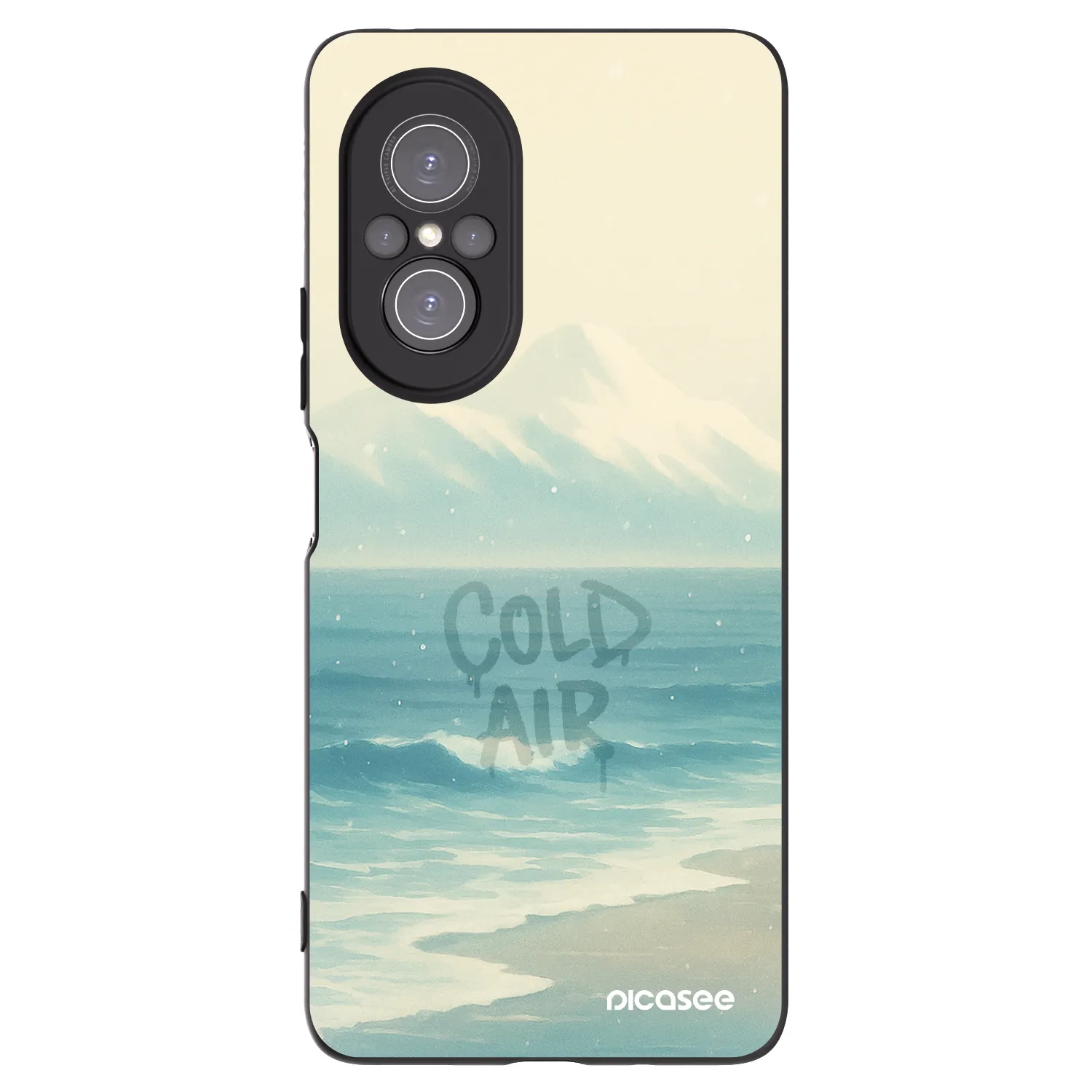 Picasee silikonowe czarne etui na Huawei Nova 9 SE - COLD AIR